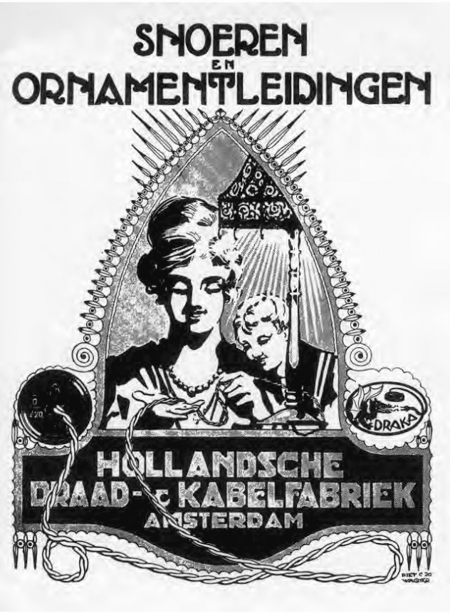Draka advertentie — Snoeren en Ornamentleidingen, ca. 1920