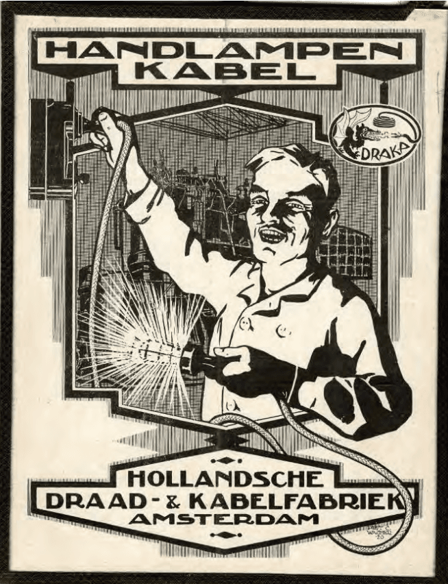 Draka advertentie — Handlampenkabel, ca. 1925